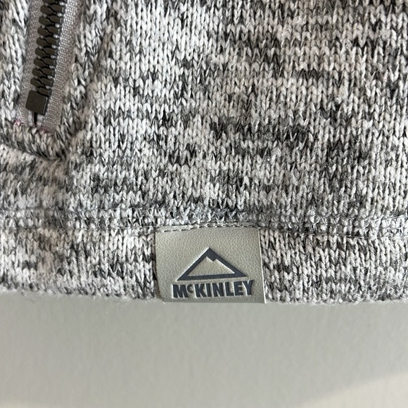McKinley Rubin Knit Fleece Zip-Up Jacket Heather Grey High Neck Pockets M - Picture 5 of 14
